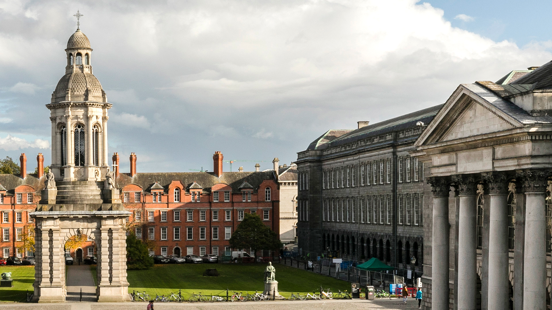 The Campanile and Front Square at Trinity College Dublin